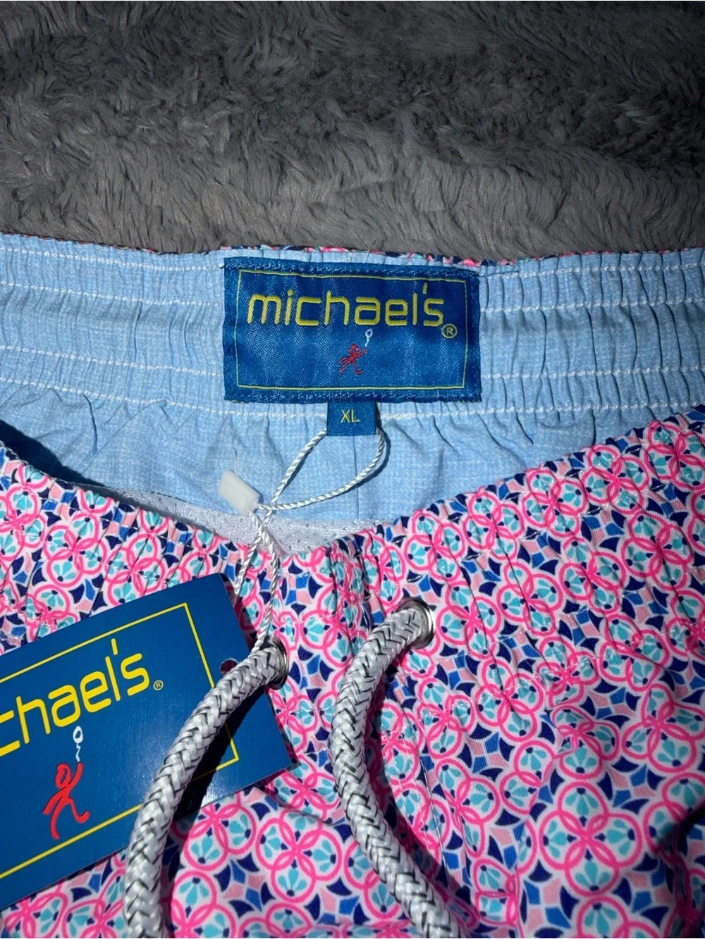 Michael’s Men’s Pink Floral Swim Trunks NWT xl